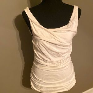 White layered v back top
